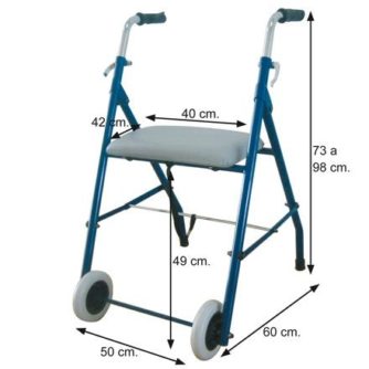 Folding Walker With Seat and Wheels
