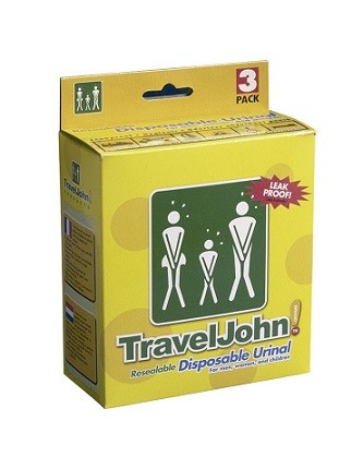 Pack Traveljohn Travel John Einweg Urin Wegwerf Urinal Toilette Unisex 3er 