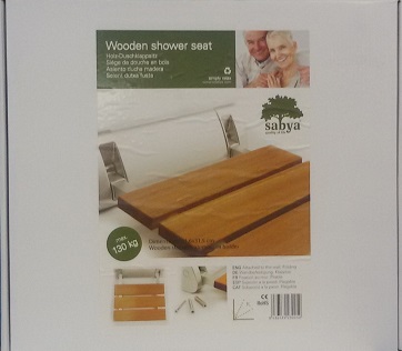 folding wooden shower seat